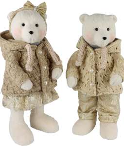 5057 BEARS COZY KNITS S/2